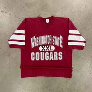 Vintage Washington State Cougars Logo 7 3/4 Sleeve T-Shirt Size XL